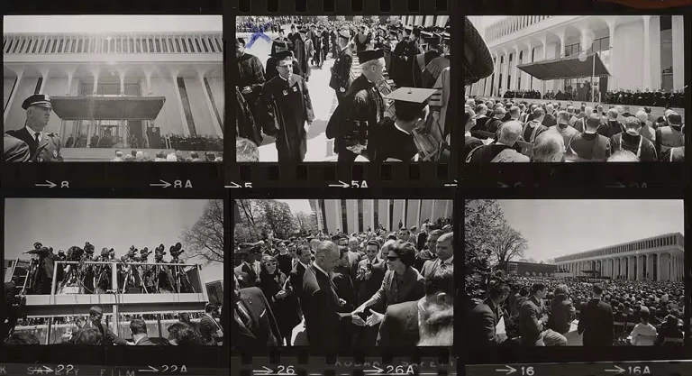 Dedication of Robertson Hall with Lyndon Johnson, 1966